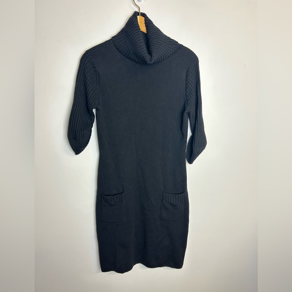 Per Se Dresses & Skirts - Perse Wool Turtleneck Knit Midi Dress Black Color Size M old Money Stretch